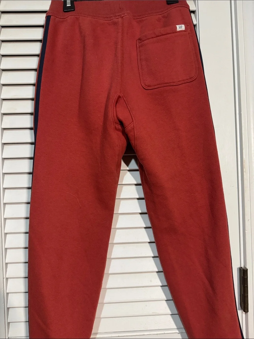 GAP Kids Orange Hoodie & Jogger Set with Blue Stripe